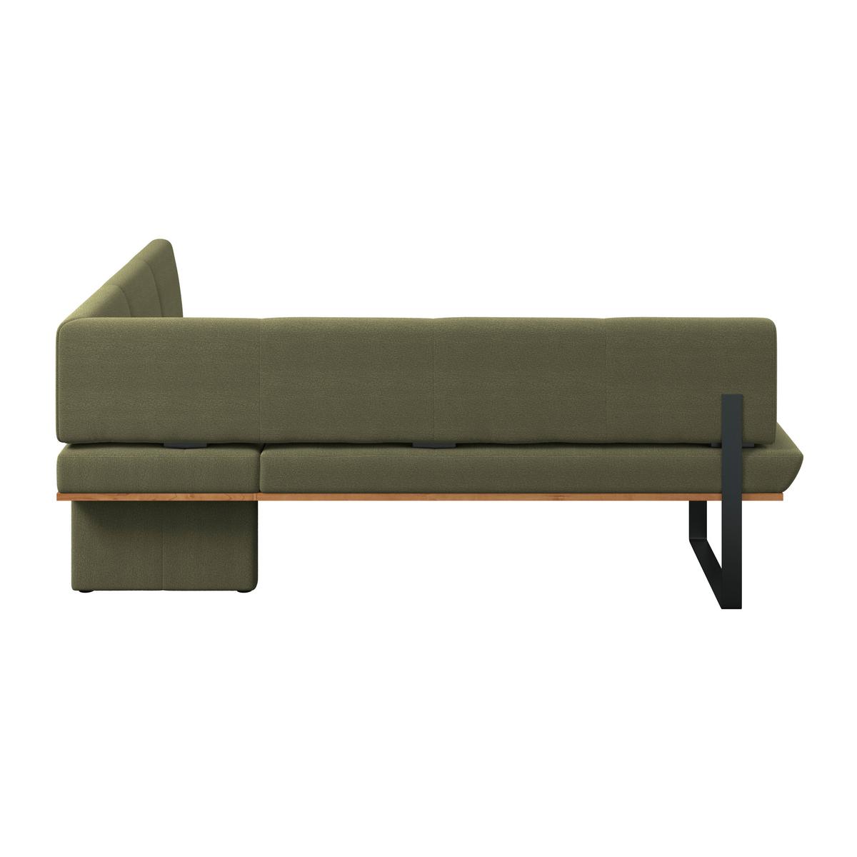 Eckbank Tristan Webstoff grün,S:245x195cm - Schwarz/Grün, MODERN, Holz/Textil (245/195cm) - James Wood