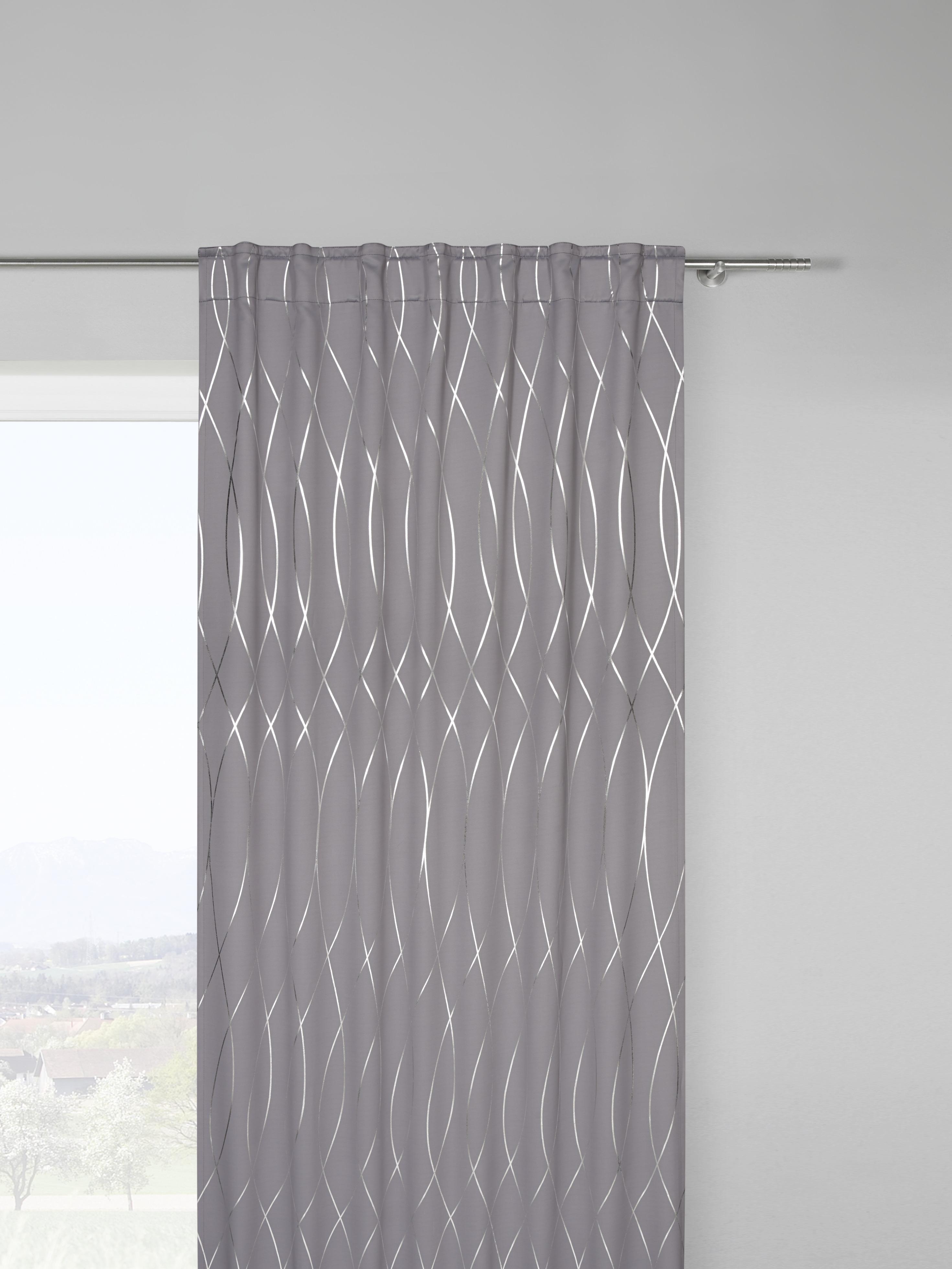 ZATEMŇOVACÍ ZÁVĚS Glamour, 140/245 cm - barvy stříbra/antracitová, Lifestyle, textil (140/245cm) - Modern Living