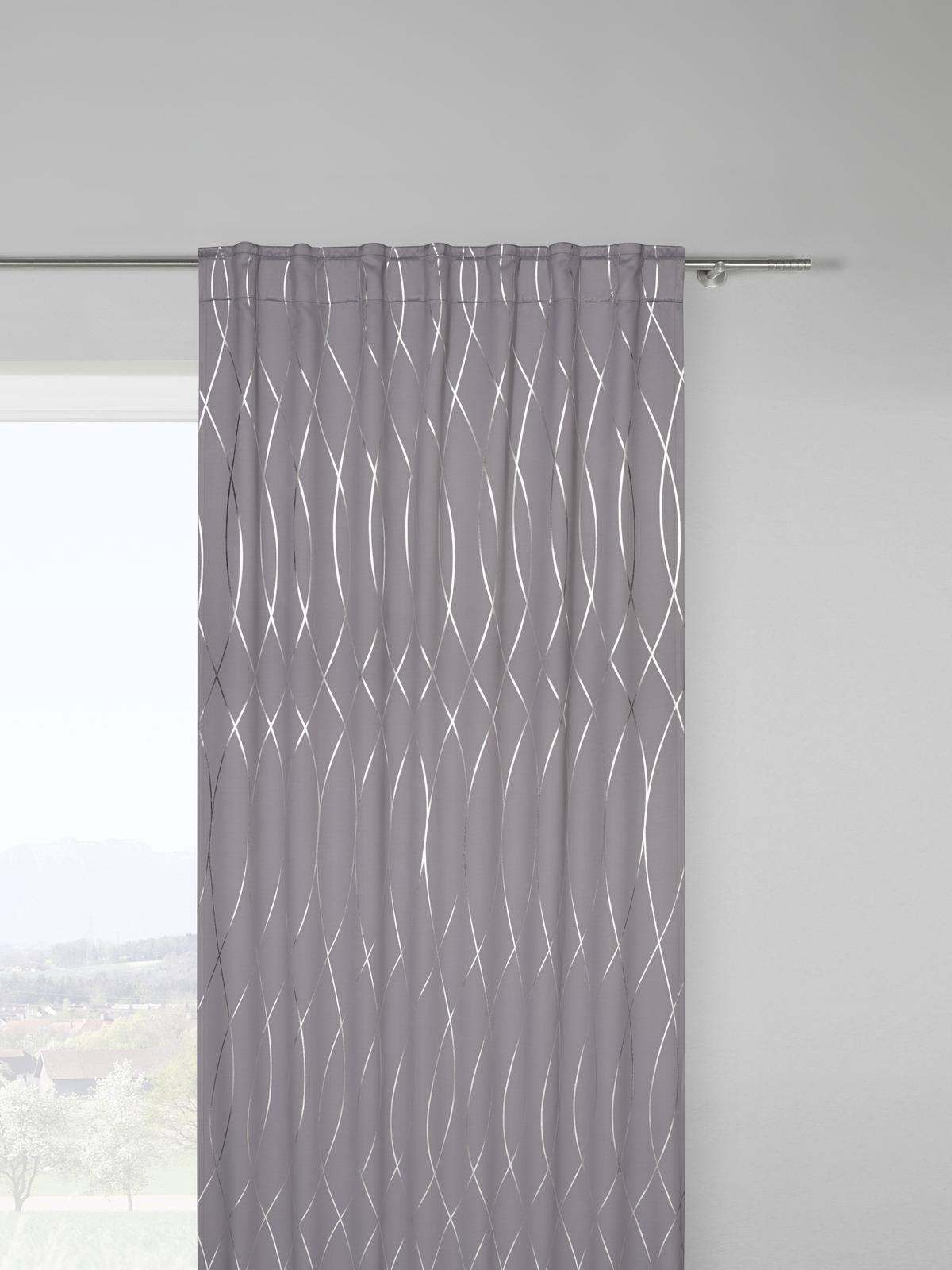 ZATEMŇOVACÍ ZÁVĚS Glamour, 140/245 cm - barvy stříbra/antracitová, Lifestyle, textil (140/245cm) - Modern Living