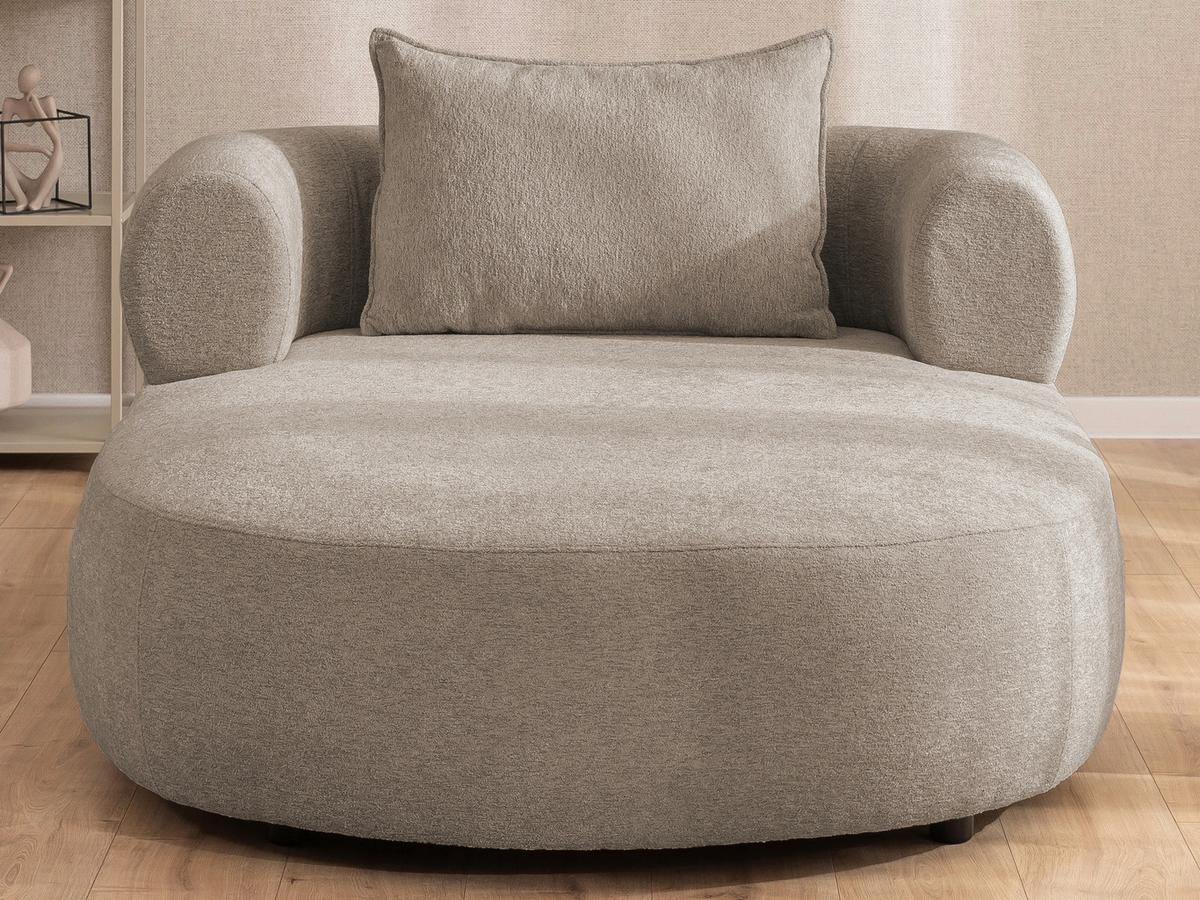 Xxl-sessel Ferro Hellbraun B: 122 Cm - Hellbraun/Schwarz, Design, Textil (122/76/156cm) - Livetastic