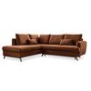 Ecksofa Scanddic Lagom Ziegelrot S: 202x242 cm - Terracotta/Naturfarben, Textil (202/242cm) - MID.YOU