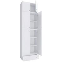 Drehtürenschrank B: 70 Cm Lona Xxl Weiß - Weiß, MODERN, Holzwerkstoff (70/240/39cm) - MID.YOU