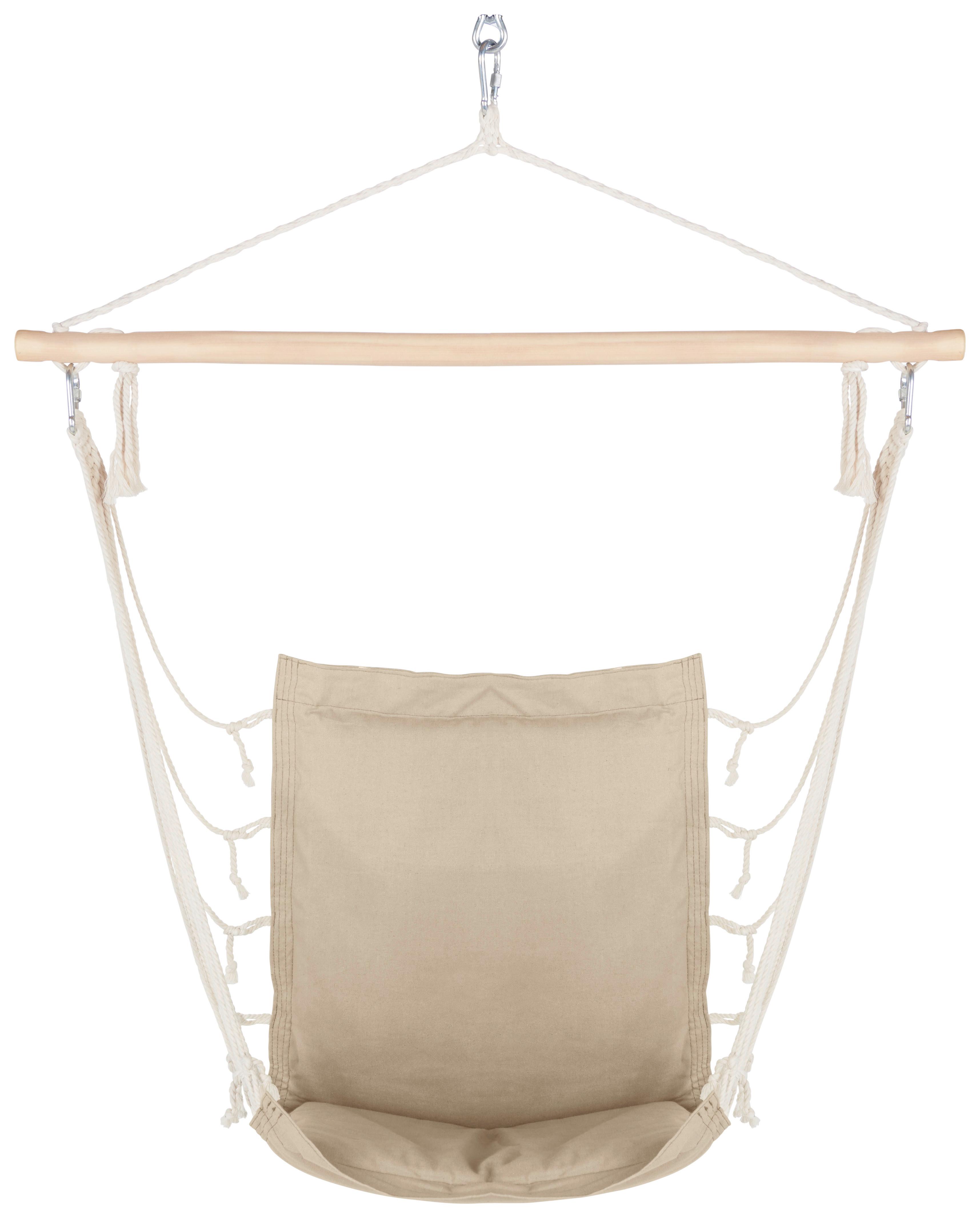 Závěsné Křeslo Relax, Závěsné Křeslo - přírodní barvy/béžová, dřevo/textil (100/47cm) - Modern Living