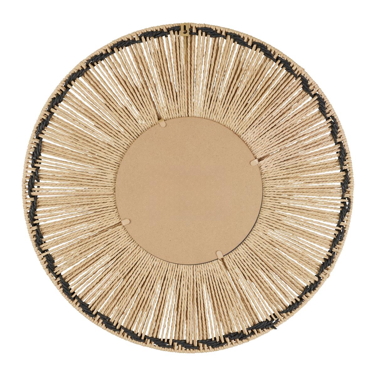 Nástěnné zrcadlo P: 65 cm - hnědá, Romantický / Rustikální, kov/kompozitní dřevo (65/65/1cm) - Premium Living