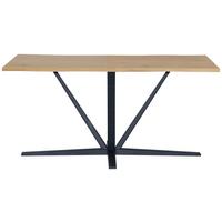 Étkezőasztal Pim 160 - tölgyfa színű/fekete, Modern, faalapú anyag/fém (160/76/90cm) - MID.YOU
