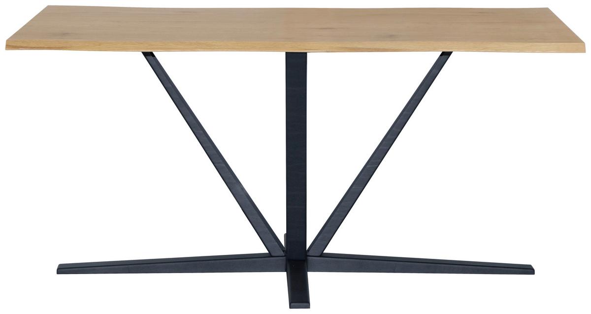 Esstisch Pim Eichefarben B: 160 cm - Eichefarben/Schwarz, MODERN, Holzwerkstoff/Metall (160/76/90cm) - MID.YOU