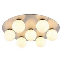 LED-Deckenleuchte 56140-7d - Weiß/Nickelfarben, Design, Glas/Metall (60/15,5cm) - Globo