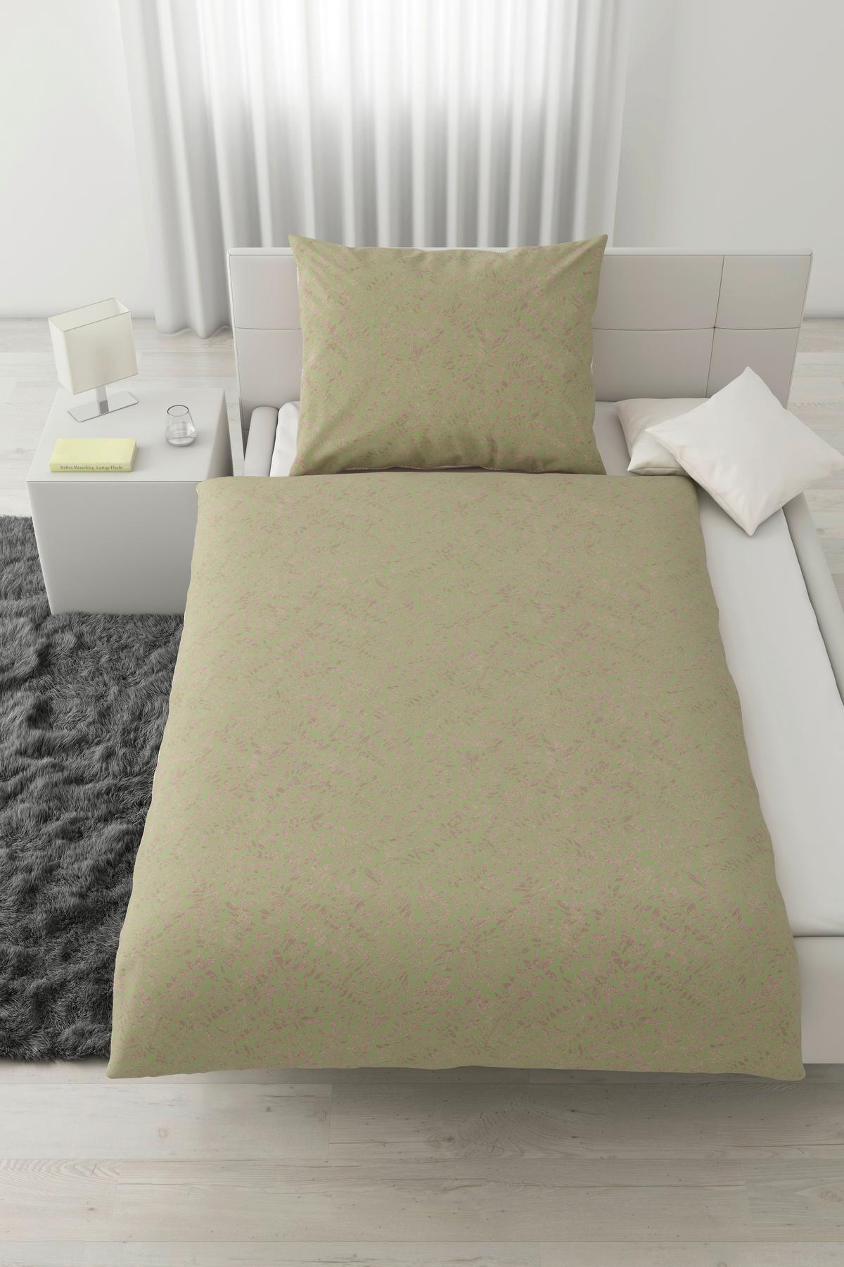 Povlečení Lorita, 70/90 140/200cm - zelená, textil (140/200cm) - Modern Living