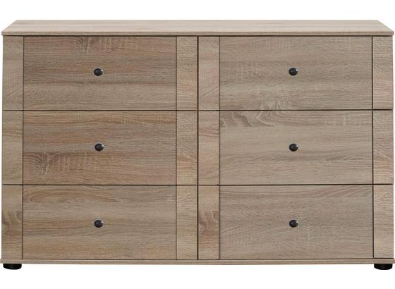 Kommode Chalet B: Ca 130cm Eiche/Dekor - Eichefarben/Schwarz, KONVENTIONELL, Holzwerkstoff (130/83/41cm) - Cantus Kommode Chalet B: Ca 130cm Eiche/Dekor - Eichefarben/Schwarz, KONVENTIONELL, Holzwerkstoff (130/83/41cm) - Cantus