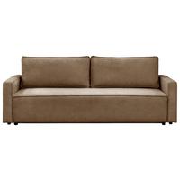 Rozkladacia pohovka NERA, hnedá ženilka - hnedá, Modern, textil/plast (232/90/100cm)