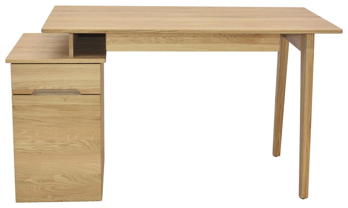 Schreibtisch B 140cm H 74,2cm Micro 2 Wildeiche Echtholz - Wildeiche, Natur, Holz/Holzwerkstoff (135/76/65cm)
