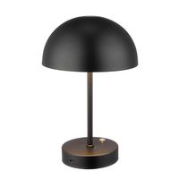 Akku-tischleuchte Schwarz Davina 16x25,5cm - Schwarz, Basics, Kunststoff/Metall (16/25,5cm) - Luca Bessoni