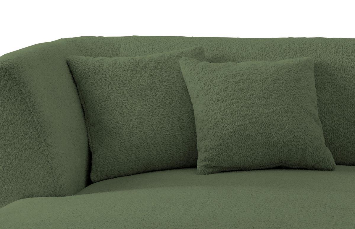 Ecksofa Colori Dunkelgrün S: 160/264 Cm - Dunkelgrün/Schwarz, MODERN, Holz/Textil (160/264cm) - MID.YOU