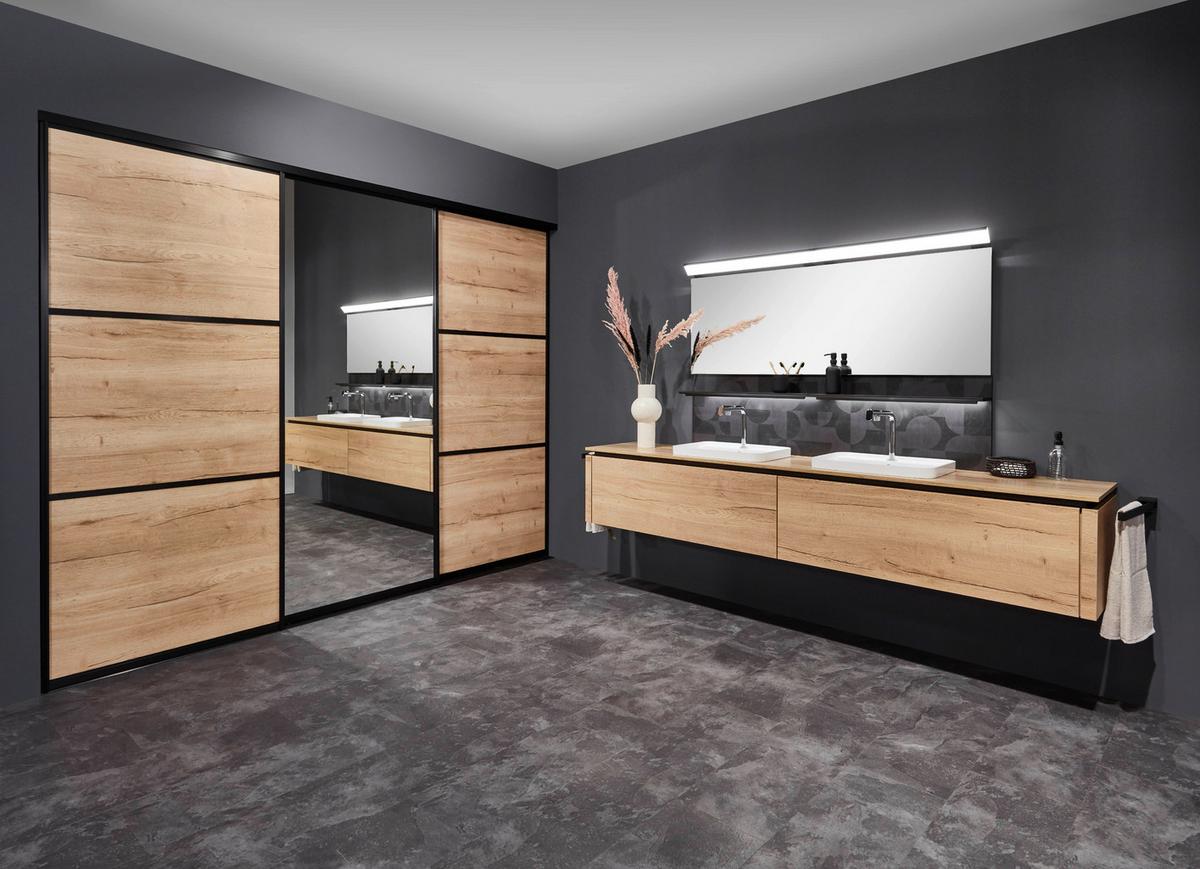 TV-Element Las Vegas Weiß B: 160 cm - Sandfarben/Weiß, MODERN, Holzwerkstoff (160/36/37cm) - Vertico