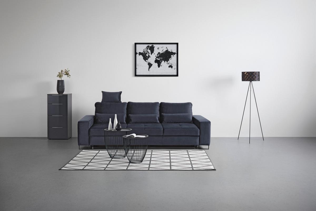 Opierka hlavy SIMONE, tmavomodrá - tmavomodrá, Modern, textil (30/47cm) - Mömax