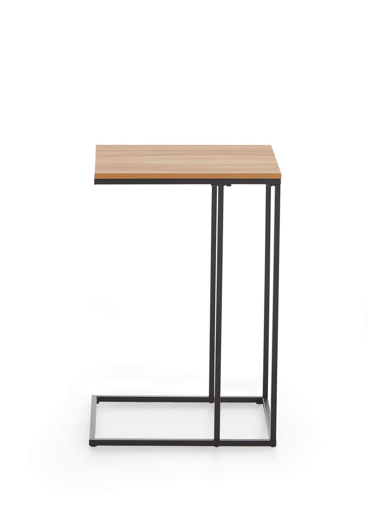 Couchtisch Schwarz B: 30 cm - Schwarz, Design, Holzwerkstoff/Metall (30/58/40cm) - MID.YOU