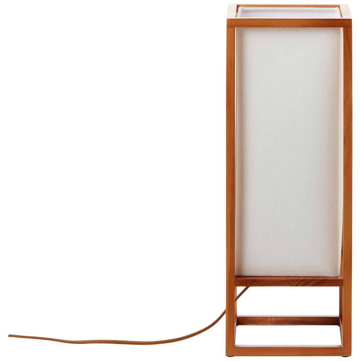 Tischlampe Seaside Weiß/ Naturfarben mit Schnurschalter - Naturfarben/Weiß, Natur, Holz/Textil (53/20/20cm) - Brilliant