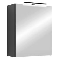 Spiegelschrank Spree Anthrazit B: 50 cm - Anthrazit, MODERN, Glas/Holzwerkstoff (50/60/20cm) - MID.YOU