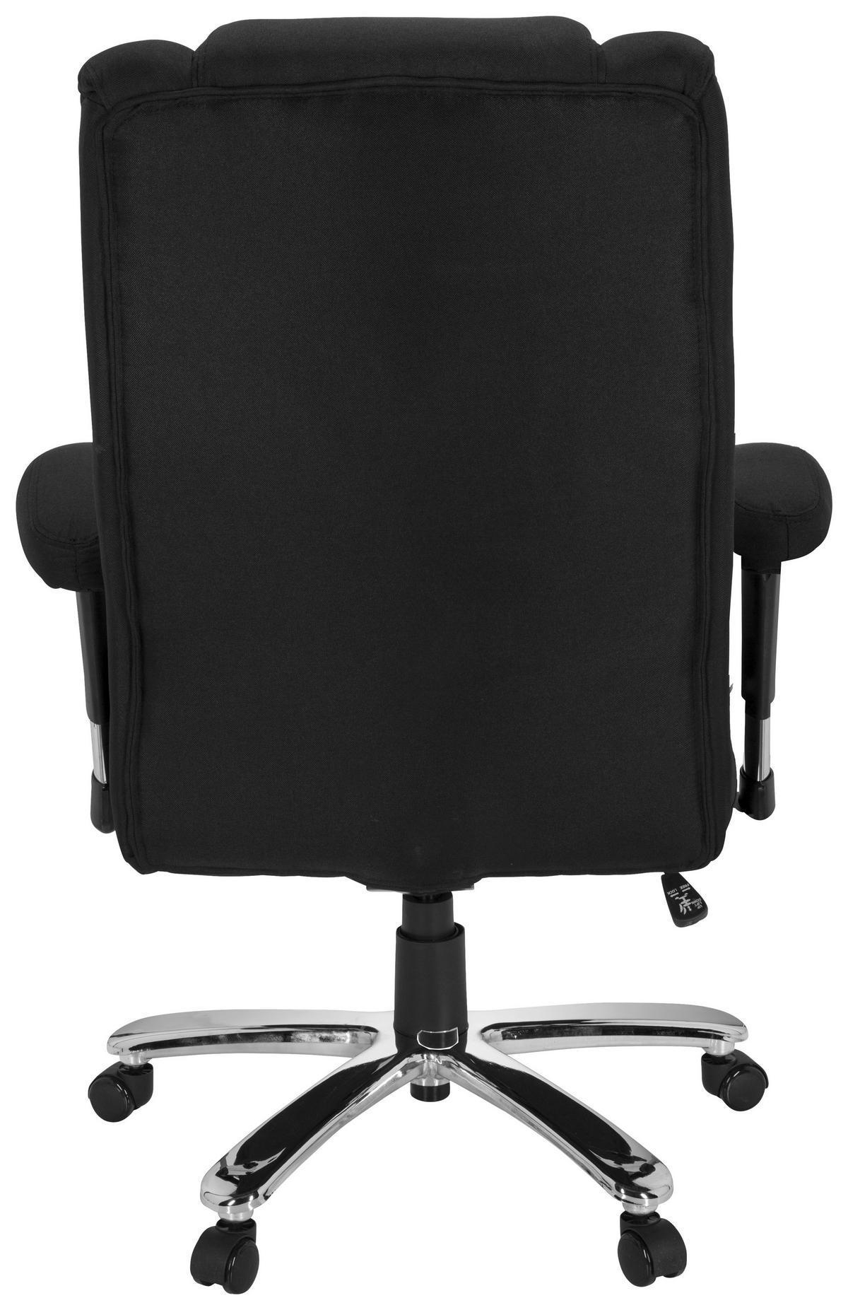 Chefsessel Builder Xxl I Schwarz - Silberfarben/Schwarz, MODERN, Kunststoff/Textil (76/123/81cm) - MID.YOU