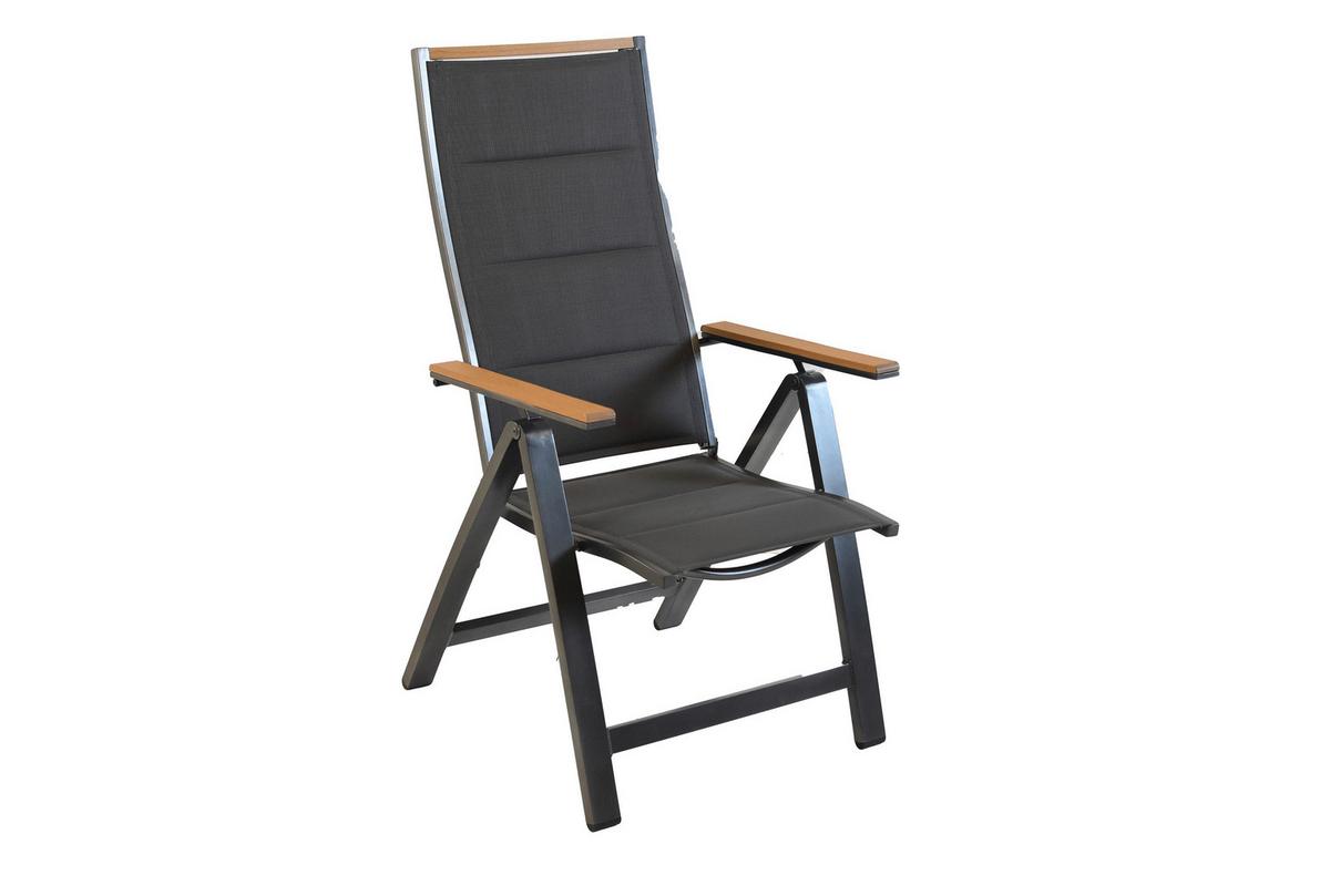 Gartentischgruppe Verona 7 -Teilig. Graphitfarben/Grau - Graphitfarben/Grau, KONVENTIONELL, Kunststoff/Textil - Gardenson