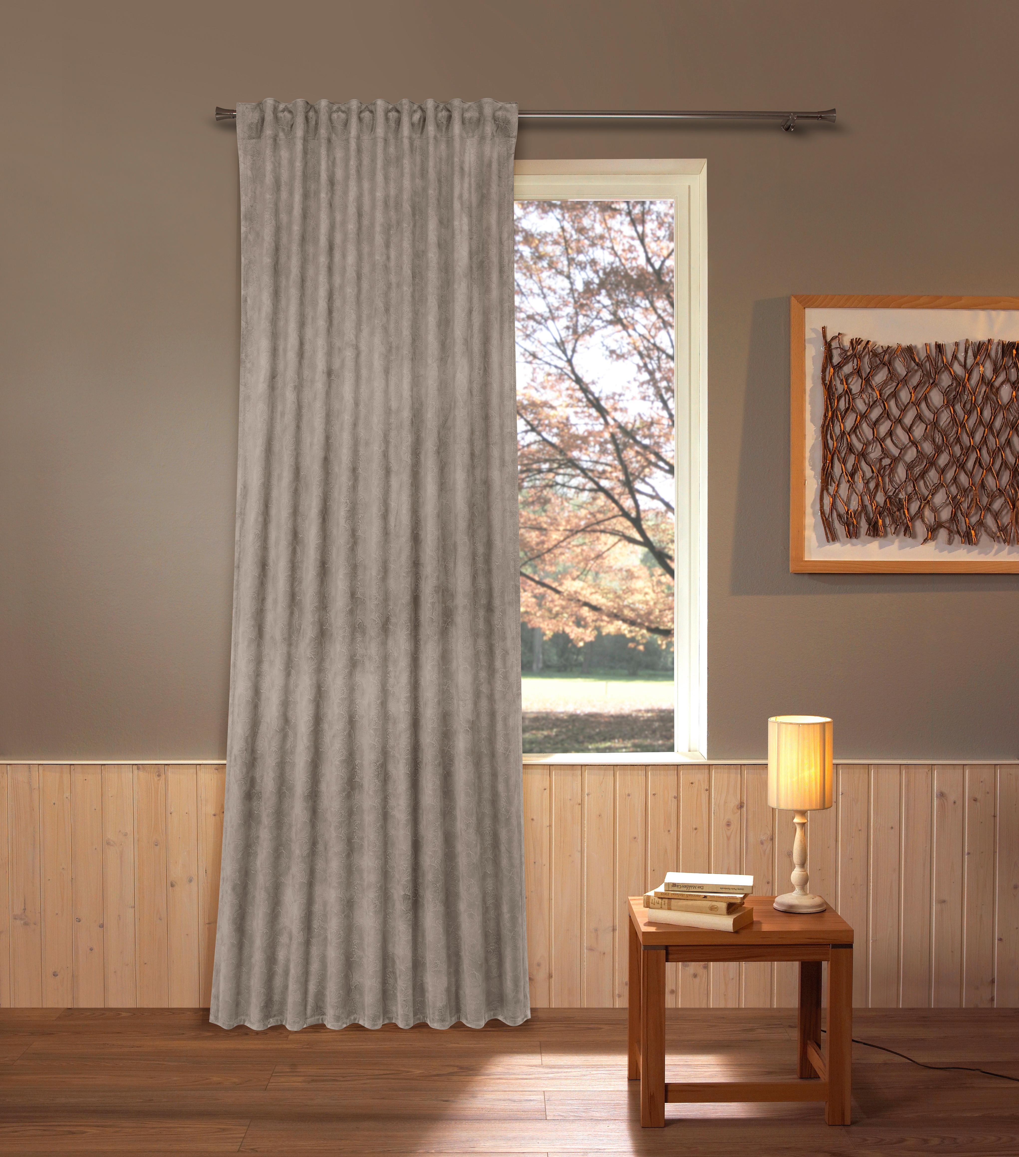 Készfüggöny Kb. 135/245cm - taupe, Romantik / Landhaus, textil (135/245cm) - James Wood