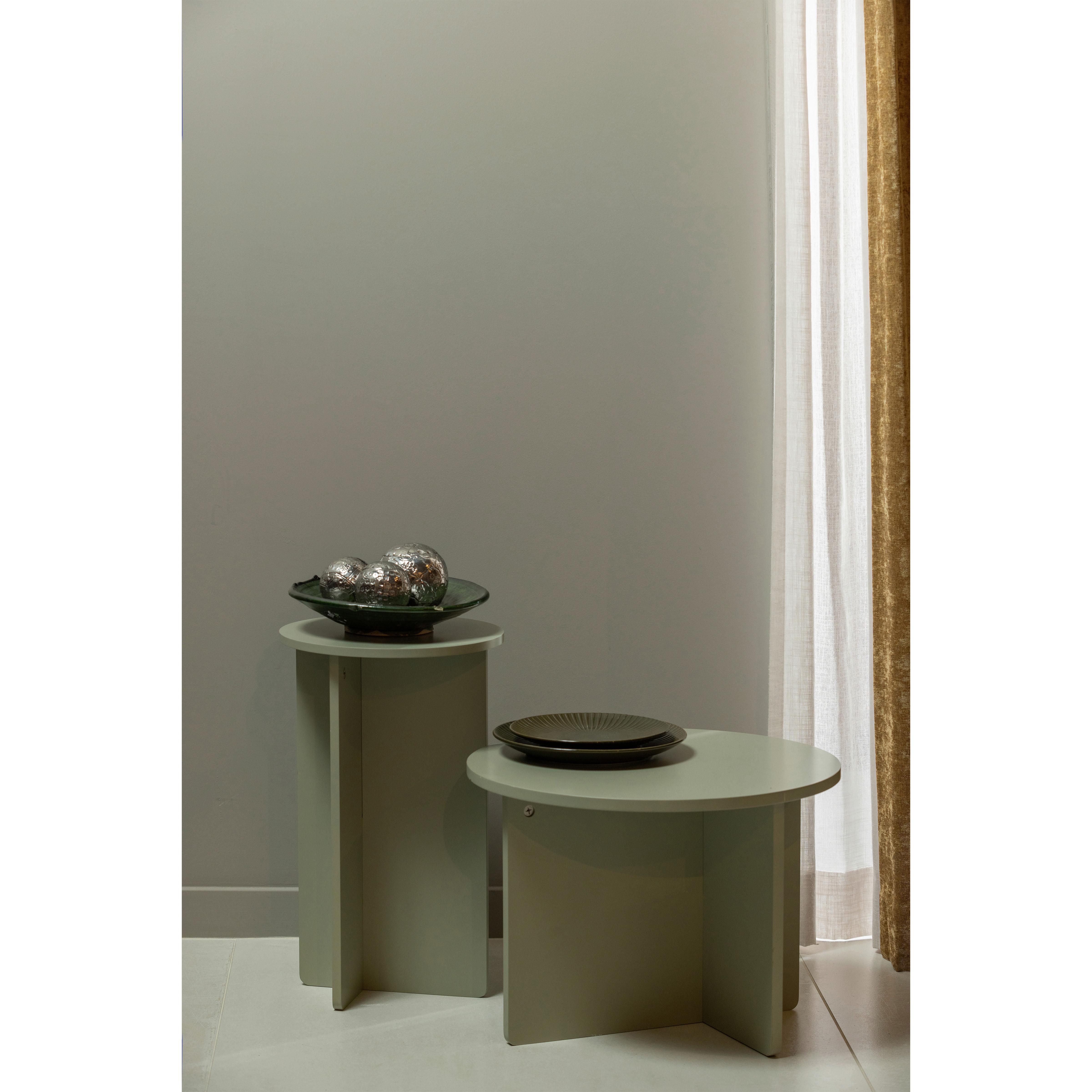Beistelltischset Ronny Grün 2-teilig - Grün, Design, Holzwerkstoff - Livetastic