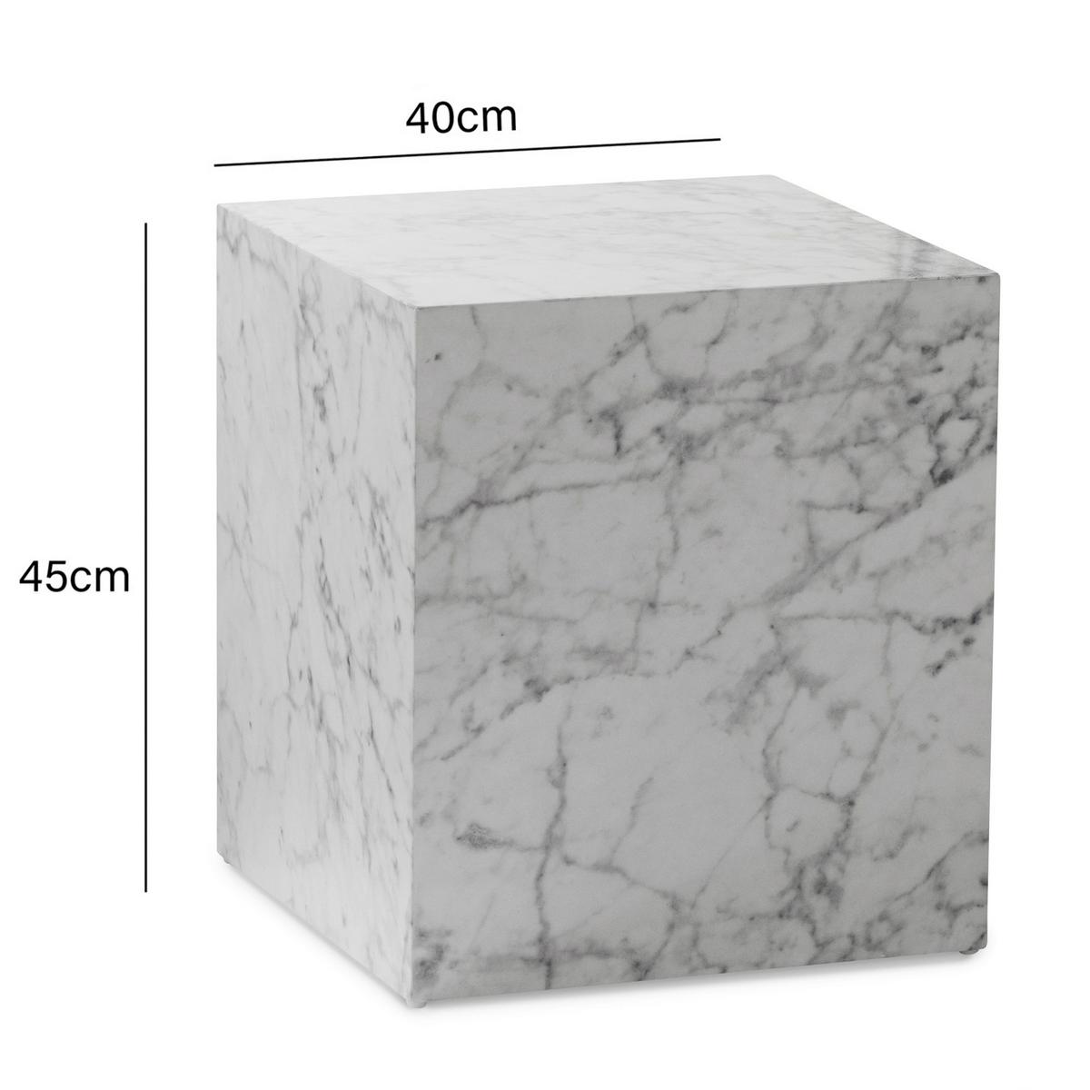 KONFERENČNÝ STOLÍK MONOBLOC - biela s vysokým leskom, Lifestyle, kompozitné drevo (40/40/45cm) - Livetastic