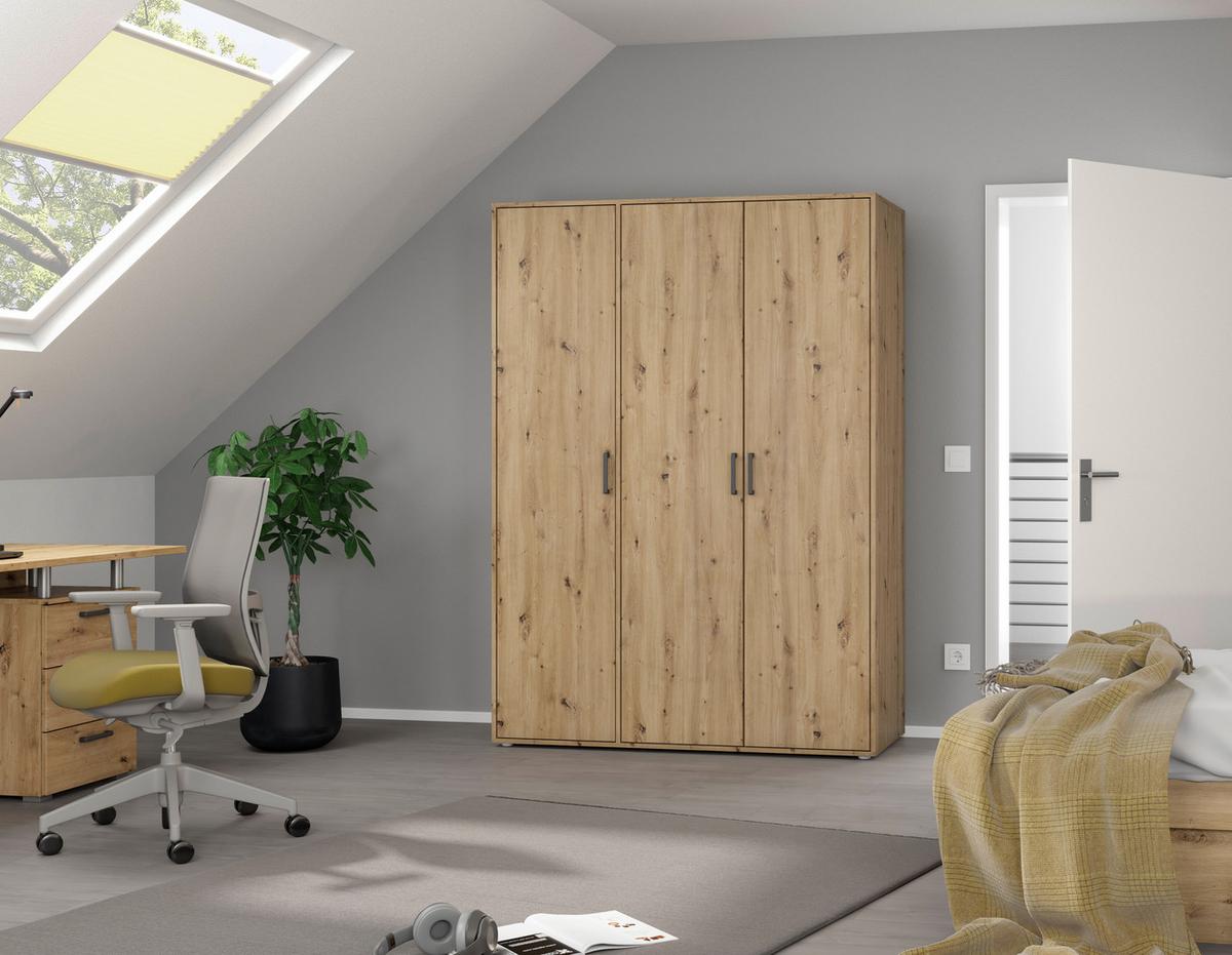 Drehtürenschrank 140 cm Voyager Eiche Artisan - Eiche Artisan, MODERN, Holzwerkstoff (140/194/53cm) - Rauch Möbel