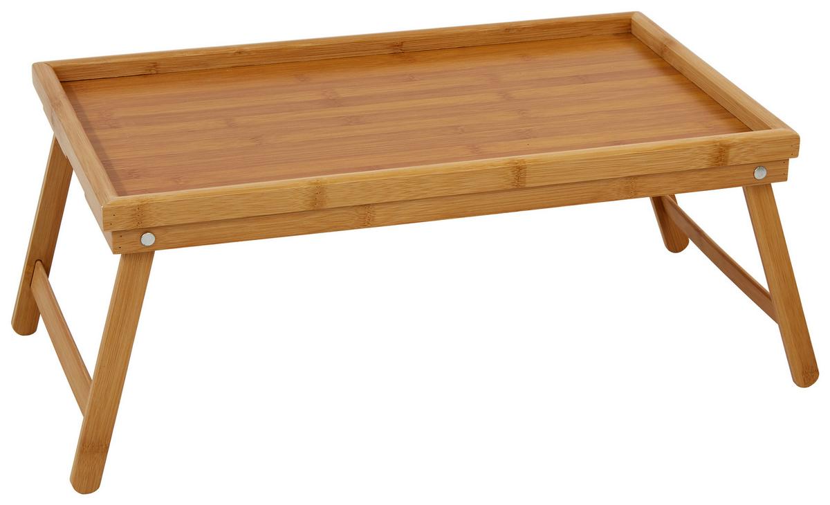 Betttablett Aus Bambus Karl 50x30 cm, Naturfarben - Naturfarben, KONVENTIONELL, Holz (50/30/24cm) - James Wood