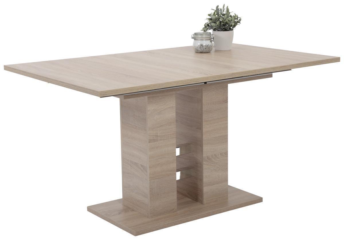 Esstisch Helena Eiche D. L: 140-220 Cm - Eichefarben/Sonoma Eiche, MODERN, Holzwerkstoff (140-220/90/76cm) - Carryhome