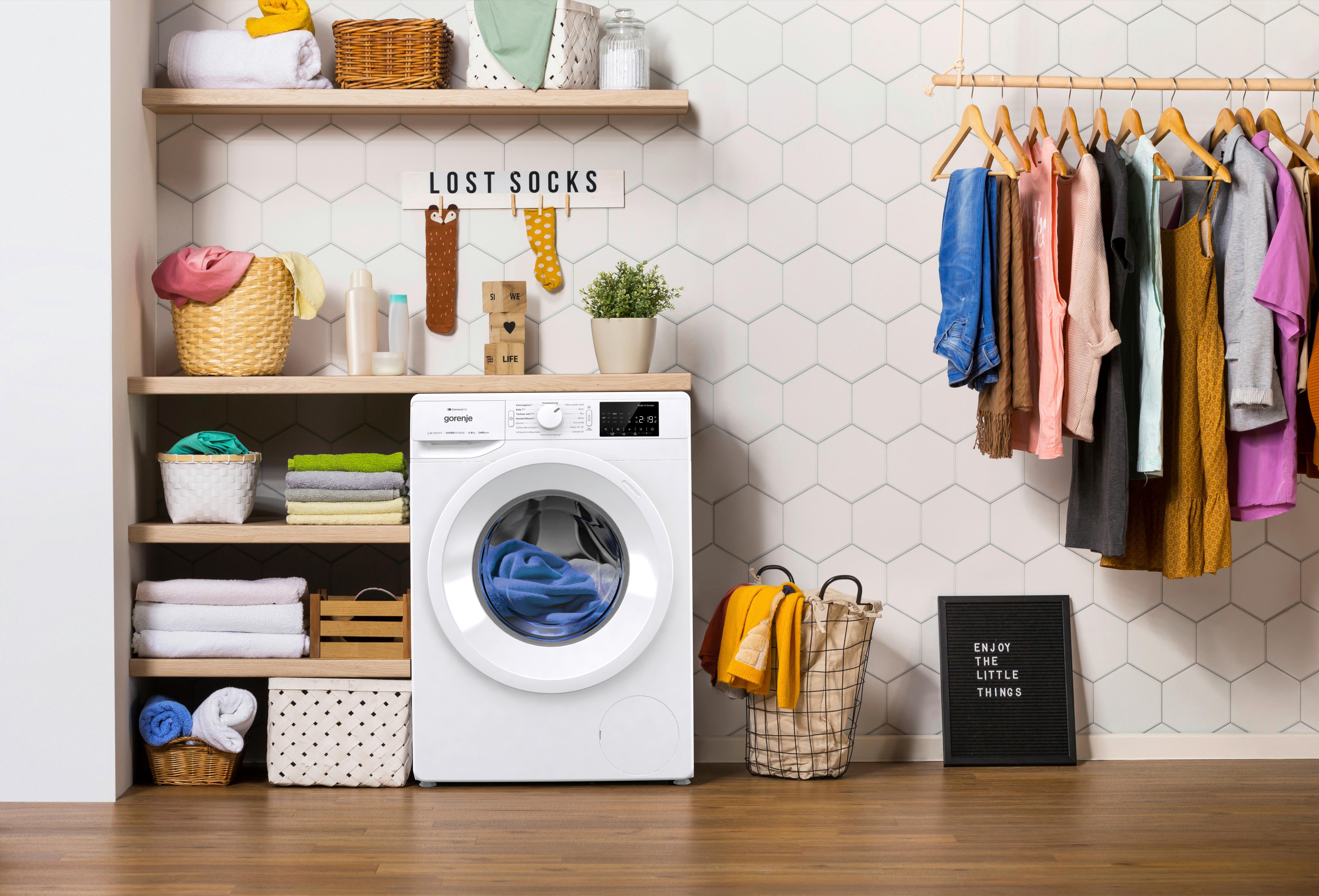 Waschmaschine Wpnei84a1dts - Weiß, Basics, Glas/Kunststoff (60/85/54,5cm) - Gorenje