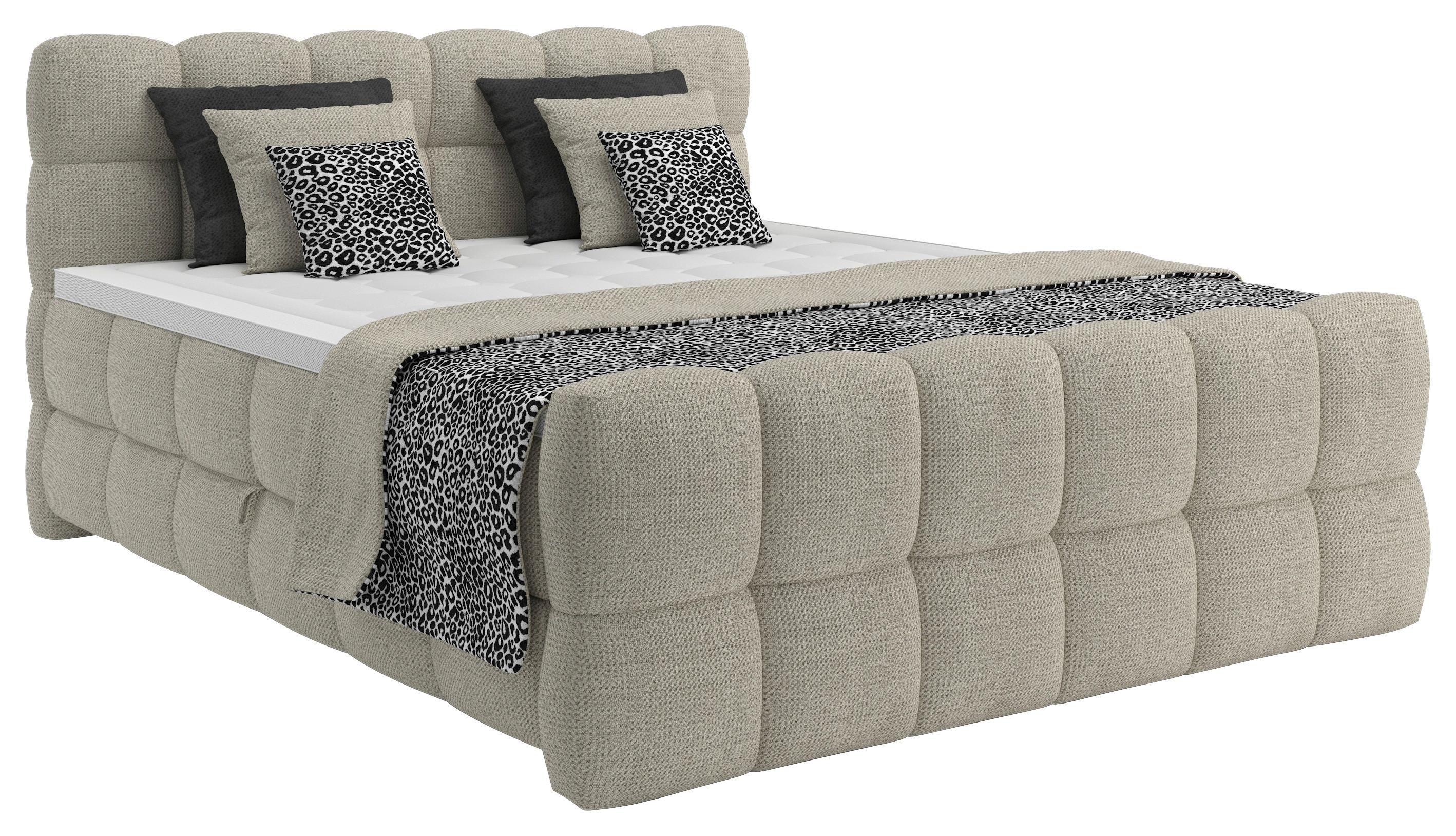 ZIERKISSENSET inkl. Tagesdecke champagner - Champagner, Trend, Textil - Sembella