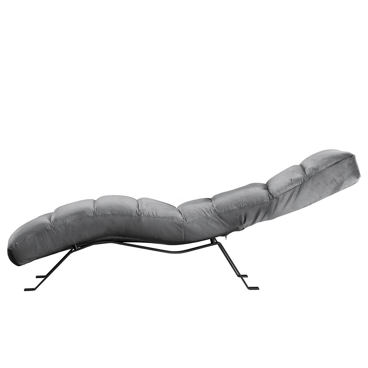 Relaxliege Swing Black Anthrazit B: 65 cm - Anthrazit/Schwarz, Design, Textil (65/65-95/171cm) - Livetastic