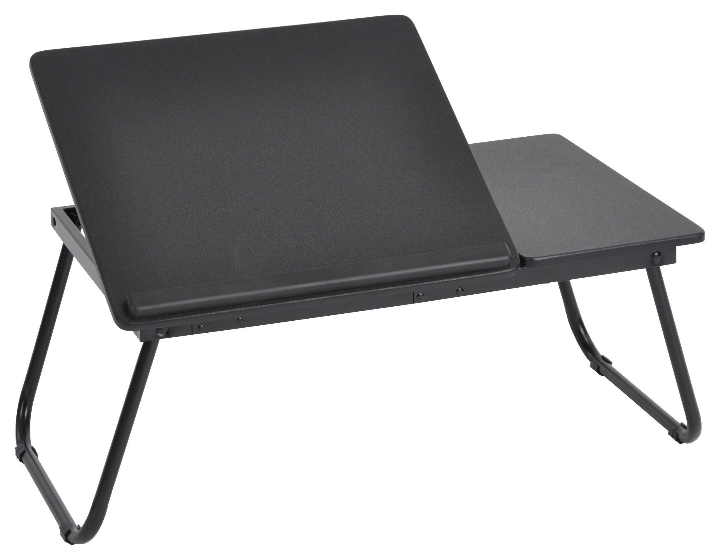 Laptop Asztal Black - fekete, Modern, műanyag/faalapú anyag (60/35/26cm)