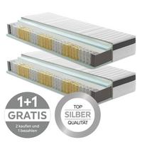 Taschenfederkernmatratze CASHMIRA 90x200 cm H4 H: 23 cm - Weiß, Textil (90/200cm) - Primatex