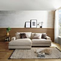 Ecksofa Pelle M. Kissen Beige Cord 180x265 Cm - Beige/Schwarz, MODERN, Textil (180/265cm)