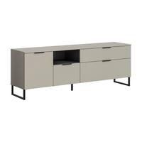 Lowboard Noida Kaschmir B: 185 Cm - Kaschmir/Schwarz, Design, Holzwerkstoff (185/64/41cm) - Livetastic