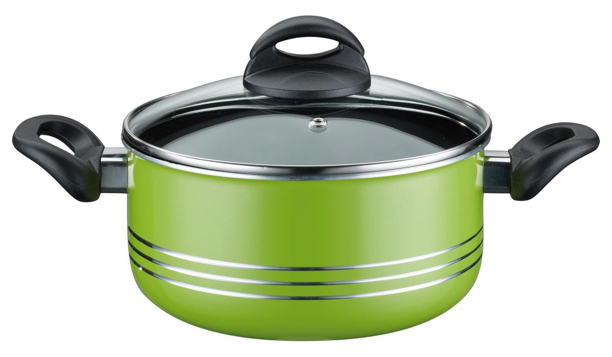 Gsw Kochtopfset Milano Color Hellgrün, 4-Teilig - Hellgrün, Basics, Metall - GSW