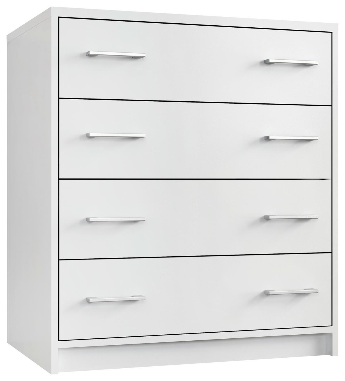 KOMODA ZORA -BP- - biela, Modern, kompozitné drevo/plast (75/85/50cm)