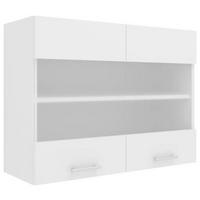 Küchenoberschrank Esilo B: 80 cm Weiß - Weiß, KONVENTIONELL, Glas/Holzwerkstoff (80/60/31cm) - MID.YOU