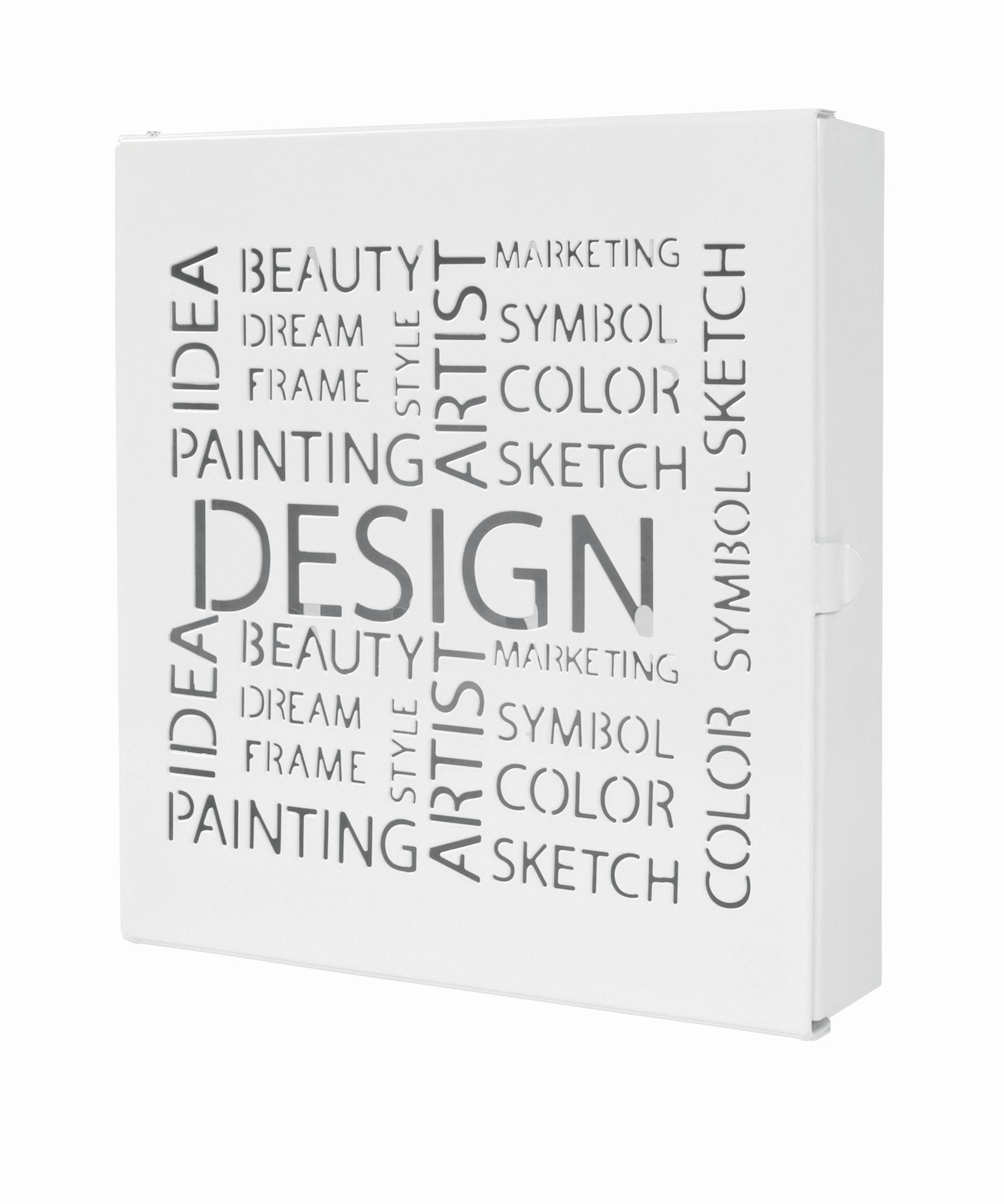 SKŘÍŇKA NA KLÍČE DESIGN BIELA - bílá, Moderní, kov (22/24/5cm)