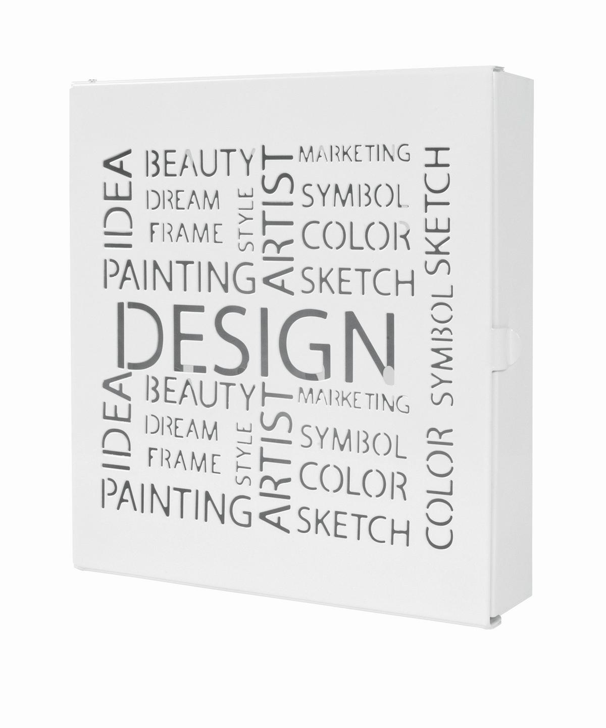 SKŘÍŇKA NA KLÍČE DESIGN BIELA - bílá, Moderní, kov (22/24/5cm)