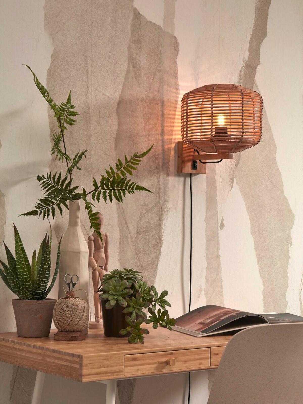 Wandleuchte Tanami/w/2520/n - Naturfarben, Trend (25/30/25cm) - Good & Mojo