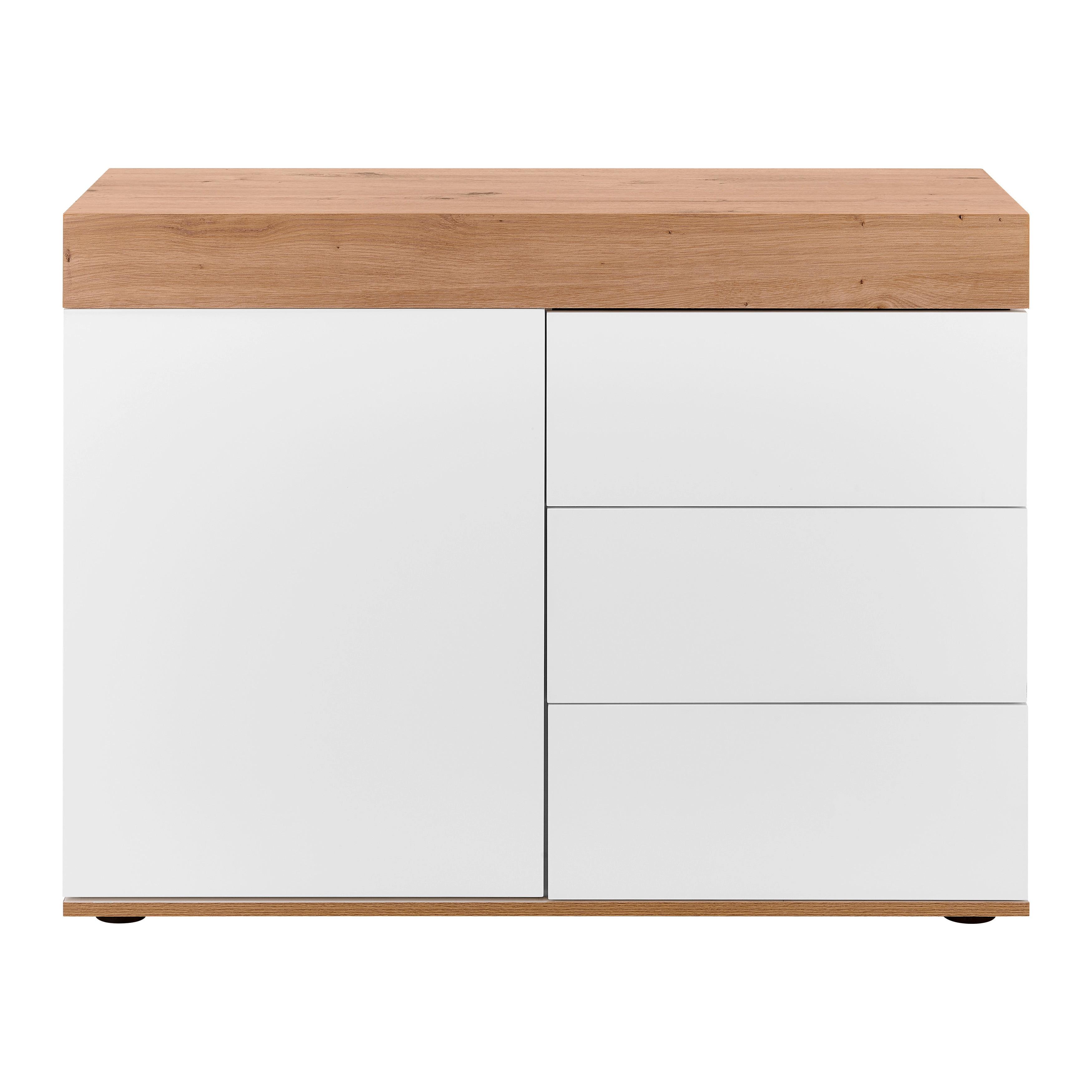 Komoda Cara - farby duba/biela, Moderný (100/76/40cm) - Bessagi Home
