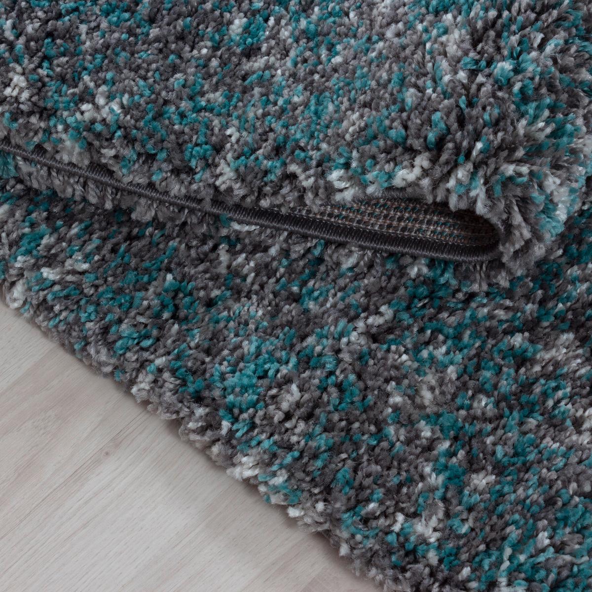 Hochflorteppich Enjoy - Blau, KONVENTIONELL, Textil (80/80cm) - Novel