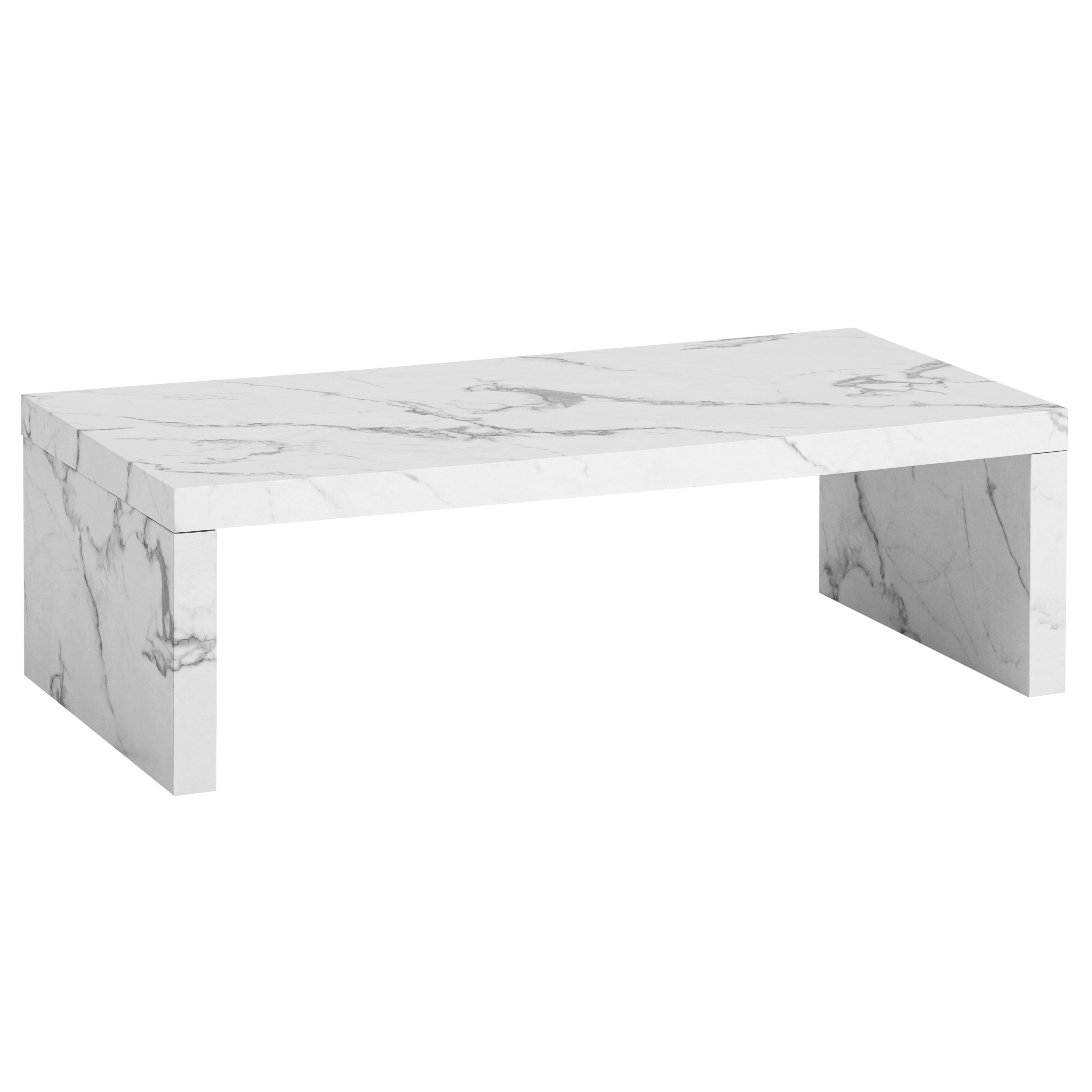 Couchtisch Weiß L: 110 cm - Weiß, Design, Holzwerkstoff (110/55/35cm) - Livetastic