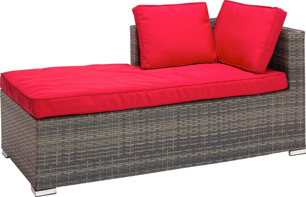 Lounge Garnitúra Leona - barna/piros, Modern, műanyag/üveg (146/199cm) - Luca Bessoni