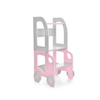 Hochstuhl Car Step Stool Aus Holz Grau/pink - Pink/Grau, Basics, Holz (38/90/40cm)