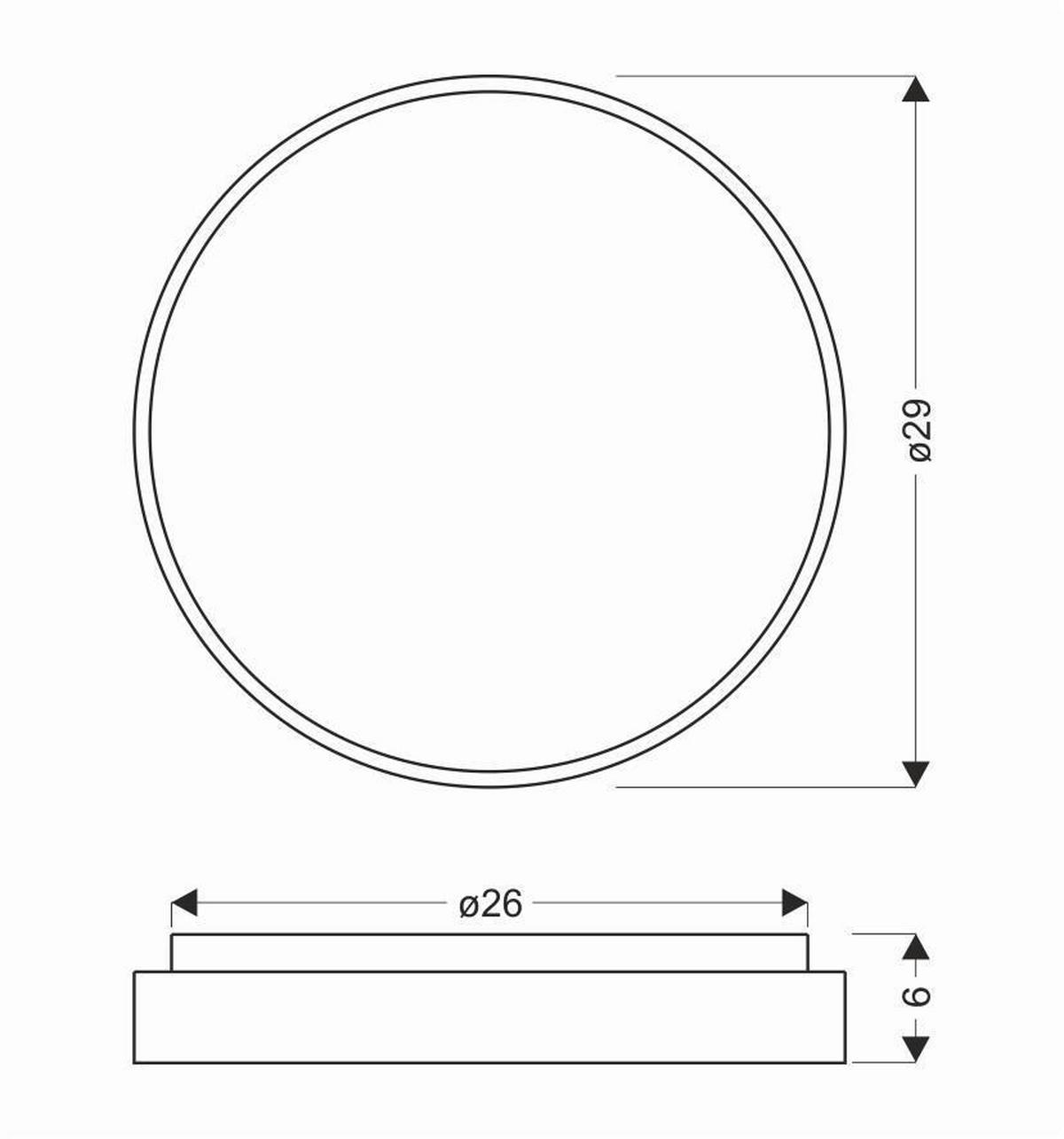 Led-deckenleuchte 13-11282 Texas - Weiß, KONVENTIONELL, Kunststoff/Metall (29/29/6cm)