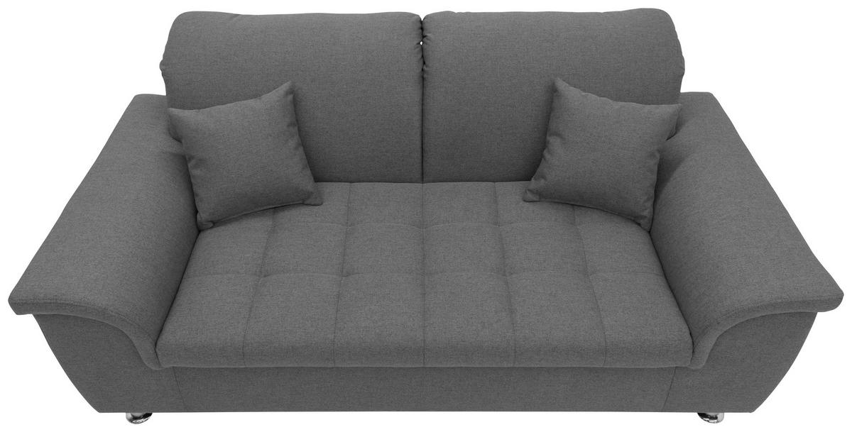 2-sitzer-sofa Kopfteil Verstellbar Franzi Grau - Chromfarben/Grau, KONVENTIONELL, Textil (190/81/105cm) - MID.YOU